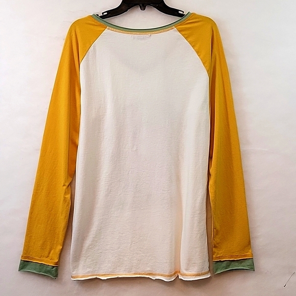 Delilah Indian Queen Scoop V-Neck Embellished Long Sleeve Tee Size XXL - Picture 10 of 11